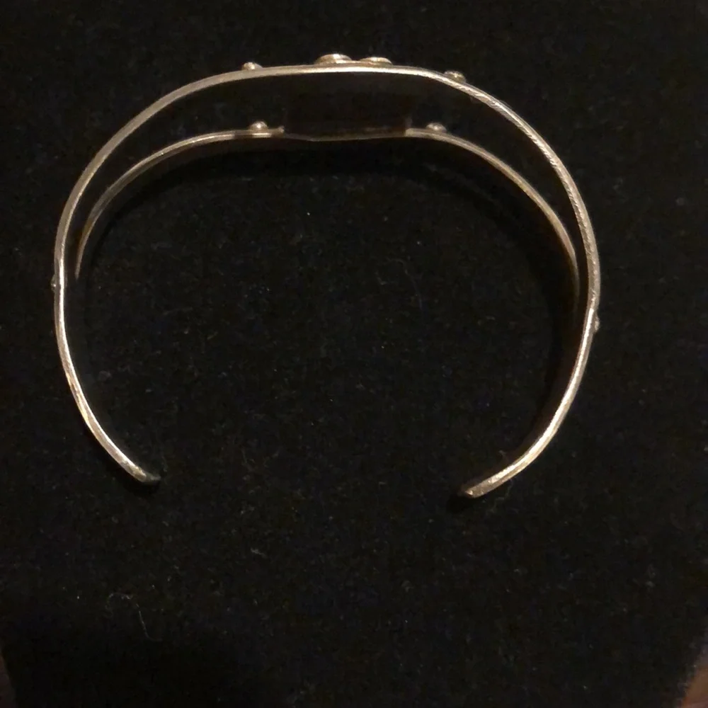 Silver and Turquoise Cuff Bracelet - Picture 6 of 9